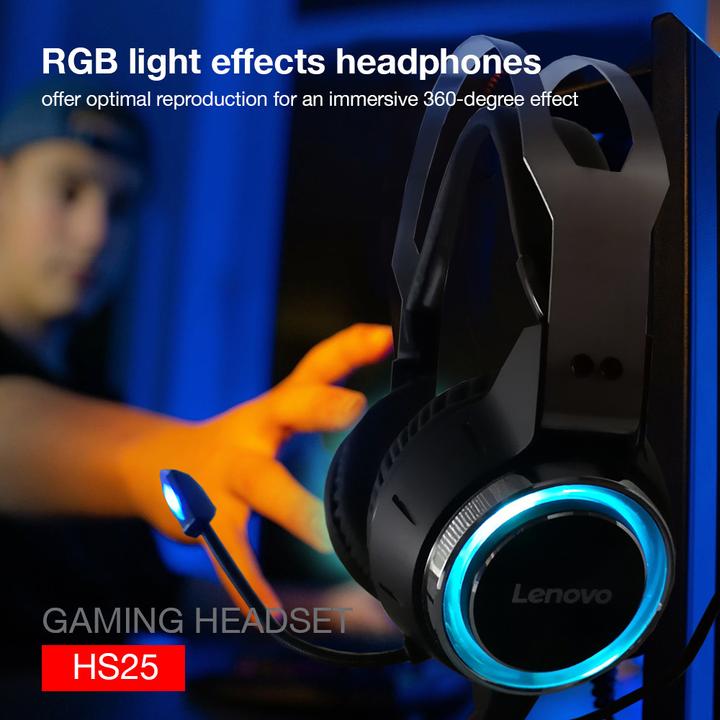 Actual product image Lenovo Gaming Headphones HS25 (Cable)