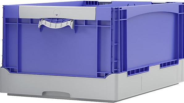 Image du produit Bito Bac pliant EQ, avec poignées de levage et fond nervuré, L x l x h 600 x 400 x (600 x 400 x 320 mm, 62 l)