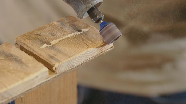 Actual product image Dremel EZ SpeedClic grinding mandrel and abrasive belt (60, 120)