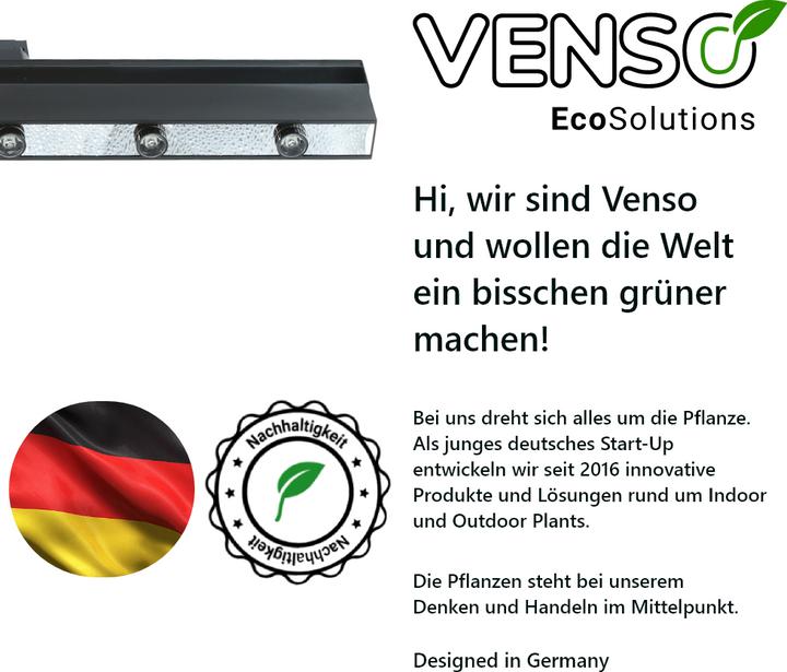 Produktbild Parus by Venso Grow Light Track Lights 60cm schwarz, Abstrahlwinkel 90° (LED, 245 V)