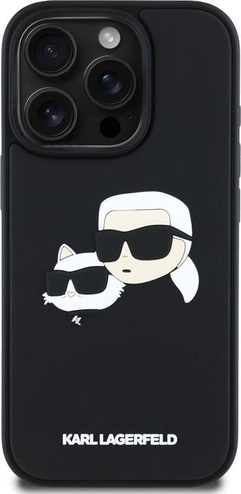 Produktbild Karl Lagerfeld HC 3D Rubber Double Heads iPhone 16 Pro Max Case - Black (Apple iPhone 16 Pro Max)