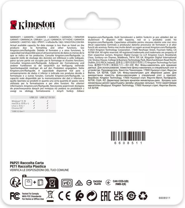 Actual product image Kingston DataTraveler SE9 G3 (512 GB, USB-A)