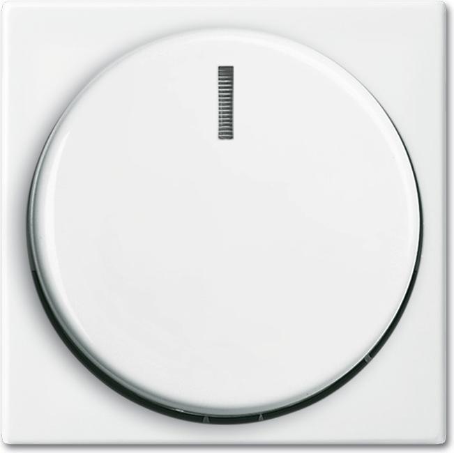 Produktbild Busch-Jaeger Dimmer-Zentralscheibe mit Drehknopf, Befestigungsmutter und Glimmlampe