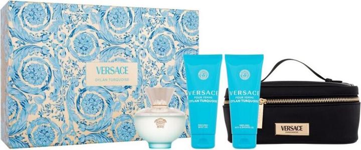 Actual product image Versace Dylan Turquoise pour Femme Christmas 2024 Eau de Toilette / BShower Gel / Body Lotion / Case (Fragrance set)