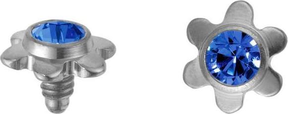 Bijouteria Dermal-Anchor Aufsatz (Kristall, Titan)