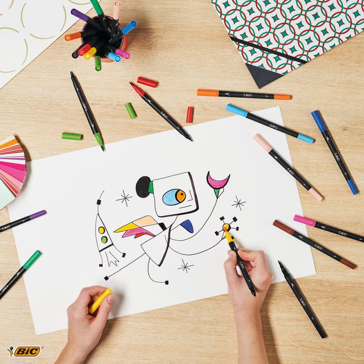 Image du produit Bic DUALTIP PASTEL CFP - Crayons-feutres (Multicolore, 6 x)