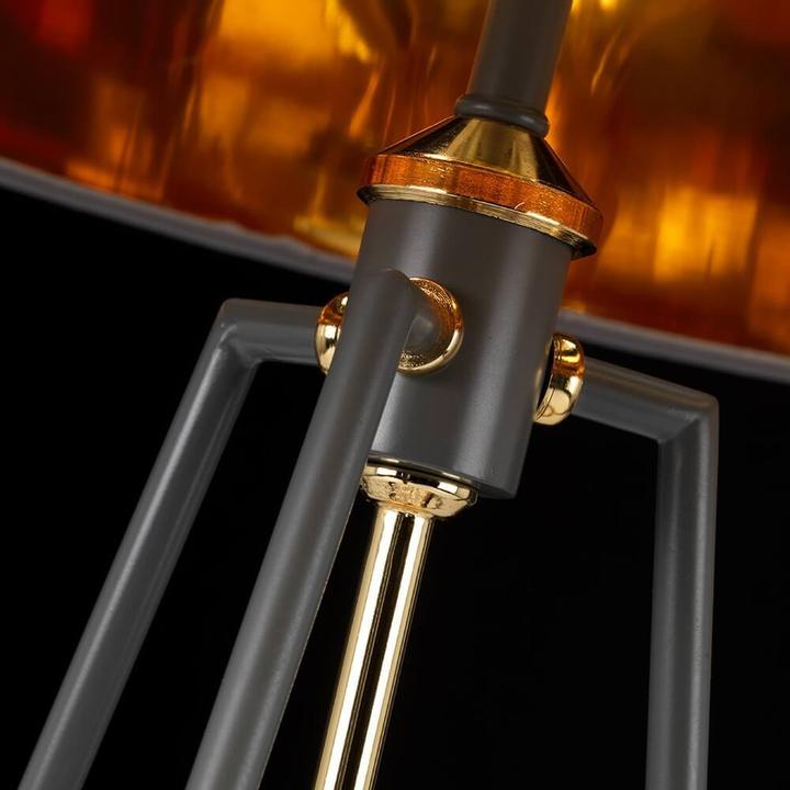 Image du produit Elstead Lighting Ferrara Lampe de table E27 Gris foncé Or poli Gris avec doublure en or métallique (E27)