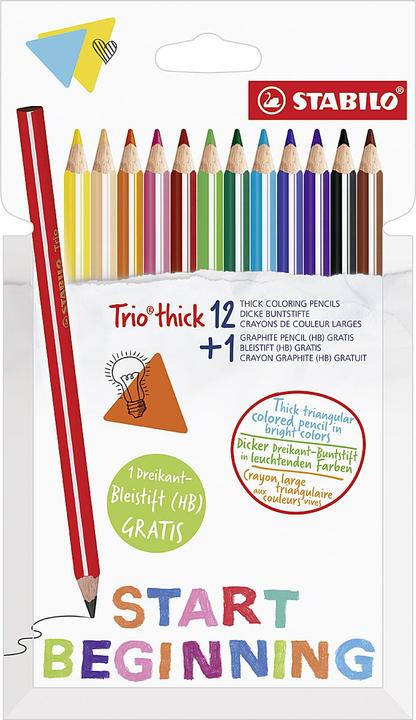 Produktbild STABILO Trio dick (Mehrfarbig, 13 x)