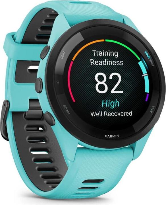 Actual product image Garmin 010-02810-12 Forerunner 265 Music, Aqua (46 mm)