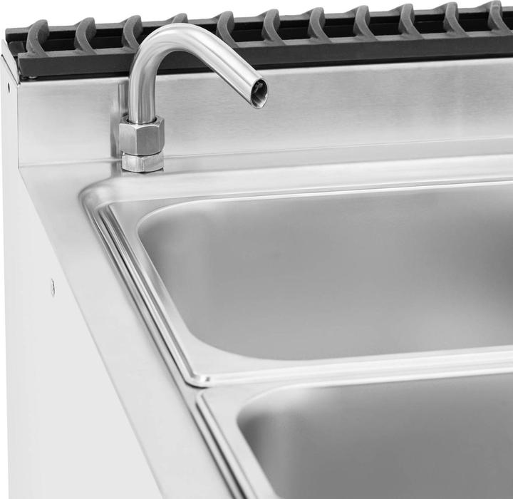Actual product image Royal Catering Bain-Marie - 3000 W - GN 1/2 - GN 1/3 - tap - base cabinet (40 x 73 cm) -
