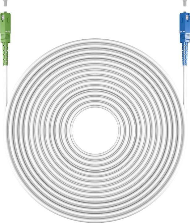 Actual product image Goobay Fibre optic cable FTTH, singlemode OS2 White, white Simplex, 30 m (S/UTP, CAT6, 30 m)
