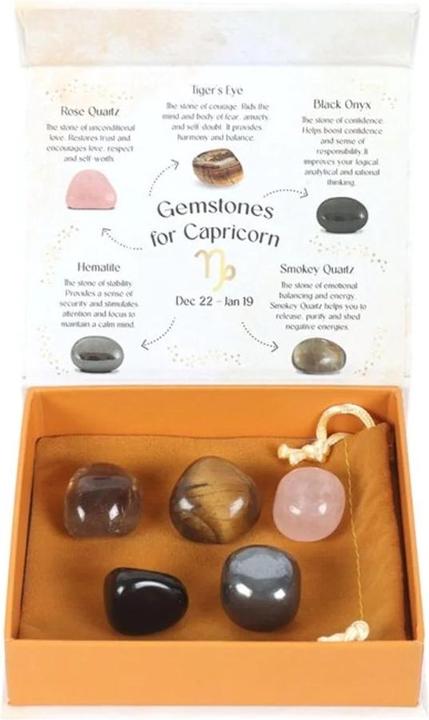 Produktbild Something Different Getrommelter Stein Capricorn 5erPack