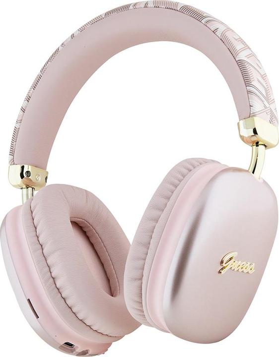 Productafbeelding Guess słuchawki nauszne Bluetooth GUBHK1GCTCSP różowy/roze Gcube Metallic Script Logo (ANC)