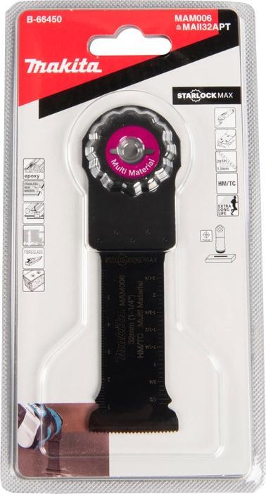 Image du produit Makita MAM006 Lame de scie plongeante Starlock Max 32 x 70 mm 4 pces ( 4x B-66450 )