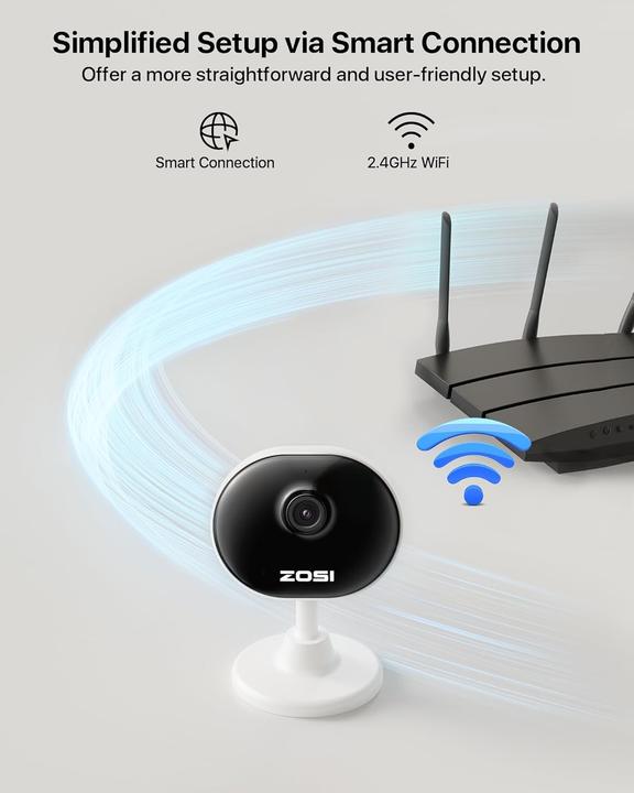 Image du produit Zosi 1080P WLAN Überwachungskamera mit KI & Nachtsicht