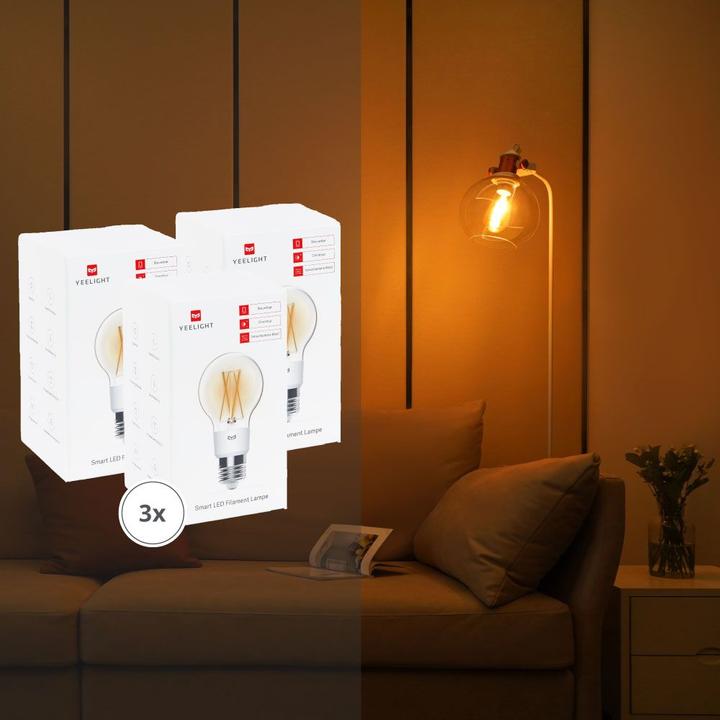 Produktbild Yeelight Smart LED Set (E27, 6 W, 700 lm, 3 x, E)