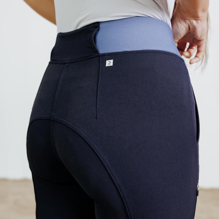 Produktbild Fouganza Reithose 500 Be You Damen marineblau/hellblau (S)