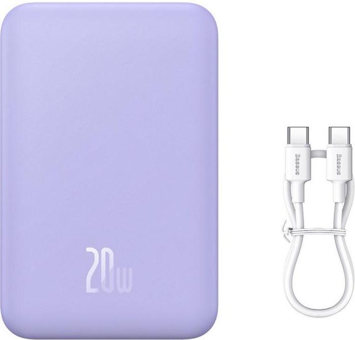 Baseus Powerbank Magnetic Mini 20000mAh 20W (purple) (20000 mAh, 20 W, 74 Wh)