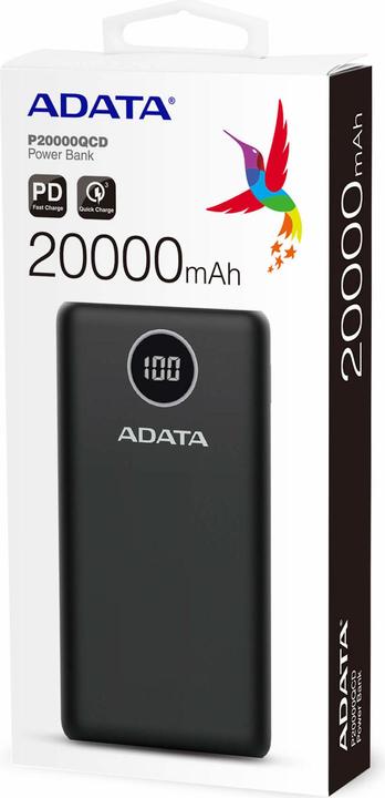 Actual product image Adata Power Pack P20000QCD (20000 mAh, 15 W, 74 Wh)