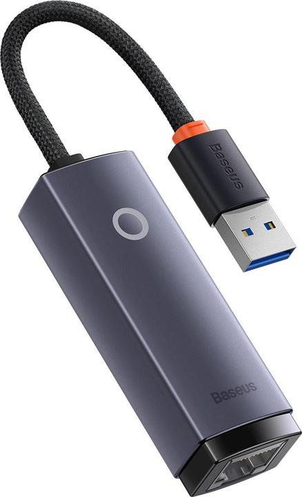 Produktbild Baseus Lite Series USB to RJ45 network adapter, 1000Mbps (gray) (USB 3.0, RJ45 (1x))