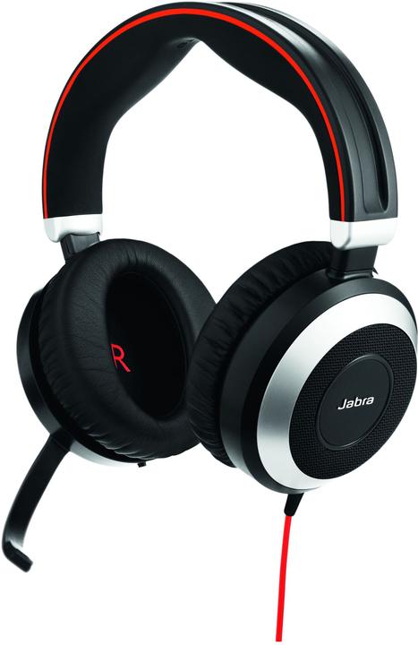Actual product image Jabra Evolve 80 UC Duo (headset 3.5 mm jack) (Cable)