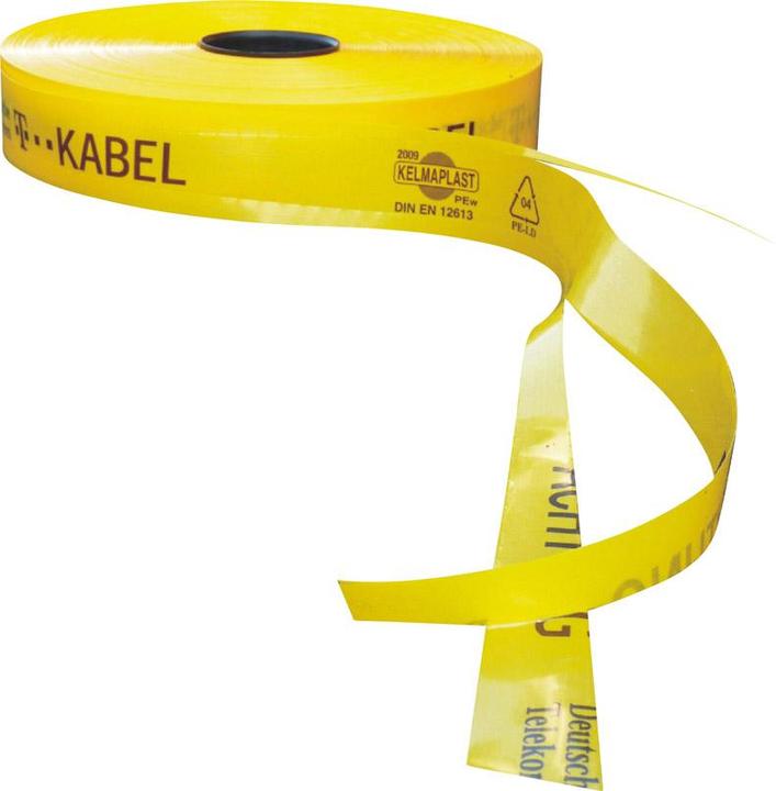 Produktbild Kelmaplast Trassen-Warnband, T-Kabelmit Sollbruchstellen