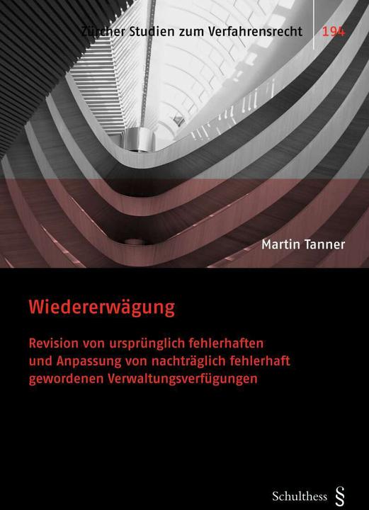 Produktbild Wiedererwägung (Deutsch, Martin Tanner, 2021)