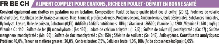 Nährwerte und Zutaten Pro Plan Cat (Junior, 1 Stk., 3000 g)