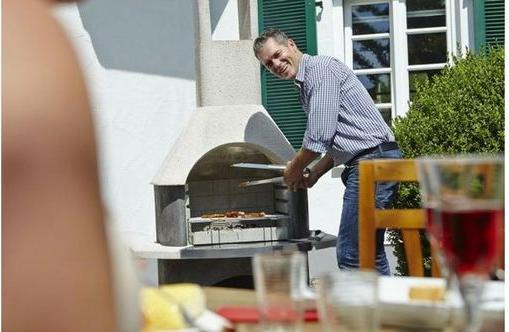 Image du produit Buschbeck Barbecue Stockholm 65x110x93 cm blanc-anthracite (110 cm)