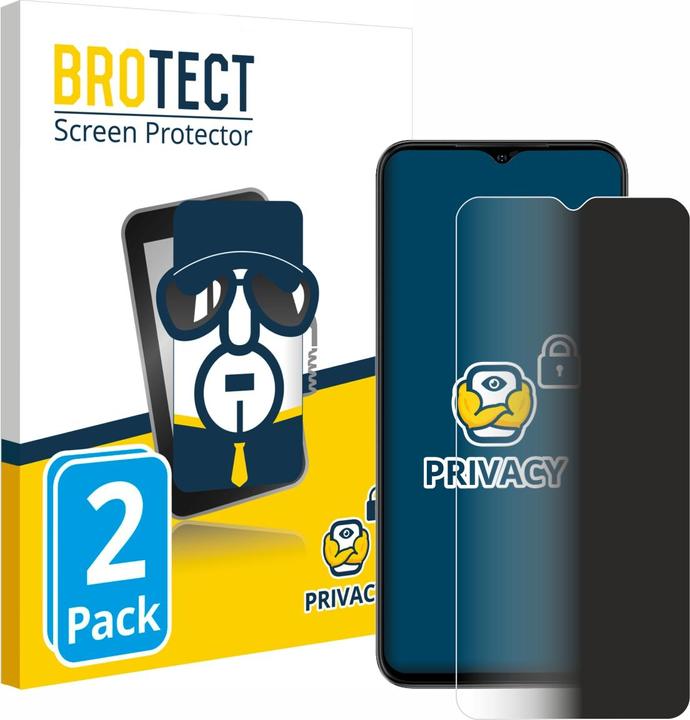 Produktbild BROTECT Sichtschutzfolie Anti-Spy Privacy Folie Blaulicht-Schutz (2 Stück, Xiaomi Redmi Note 14 Pro)