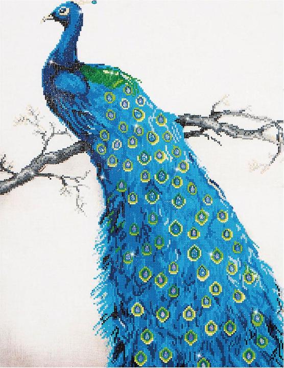 Actual product image Diamond Dotz Blue Peacock