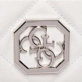 Image du produit Guess Cathleen, Synthetic Leather, Textile Bag, 4G Logo, White, For Women