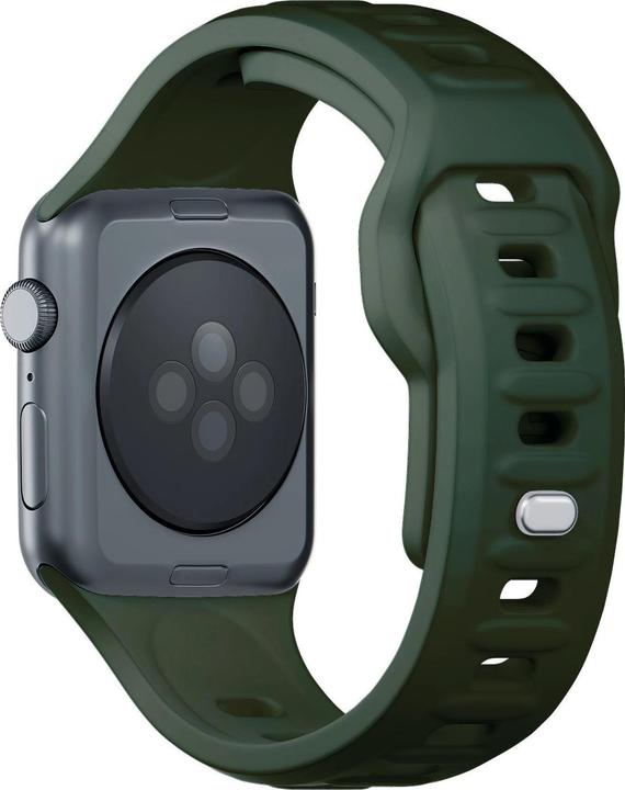 Produktbild 3MK Silicone Watch Strap Ciemnozielony/ Dark Green dla Apple Watch 42/44/45/49mm (Silikon, Edelstahl)