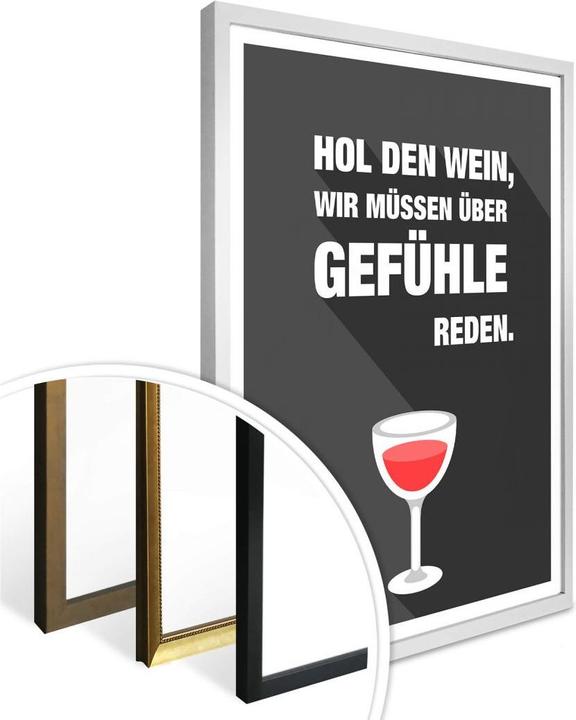 Image du produit Trenddeko Va chercher le vin, nous devons parler des sentiments (30 x 40 cm)
