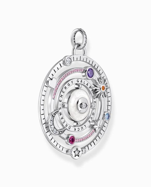 Immagine prodotto Thomas Sabo Ciondolo emisfero con pietre colorate argento annerito (Argento 925, Smalto/argento, Smalto)