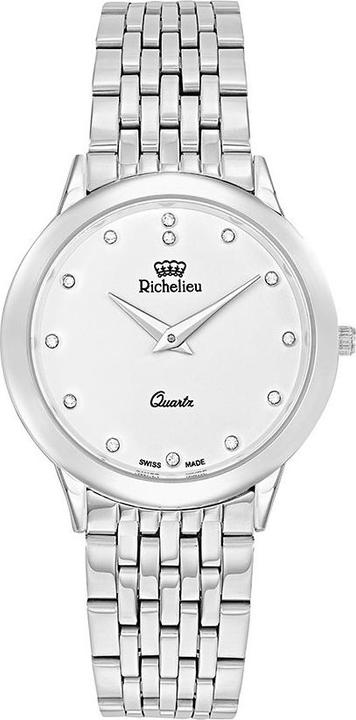 Richelieu Klassische weisse Richelieu-Uhr (32 mm)