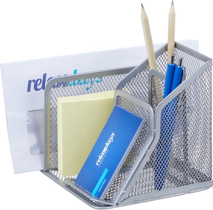 Actual product image Relaxdays Mesh Desk Organizer with Letter Rack