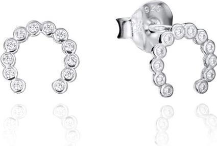 Viceroy Silver earrings with zircons Horseshoe Popular 71054E000-30 (L)