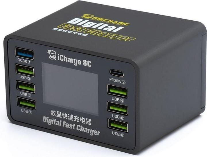 Image du produit Kaku Consumables! Mechanic MECHANIC iCharge 8C 8-Port DC Power Supply PD QC3.0 (50 W)