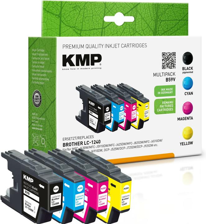 Actual product image KMP Tinte replaces LC1240VALBP (M, C, Y, FC)