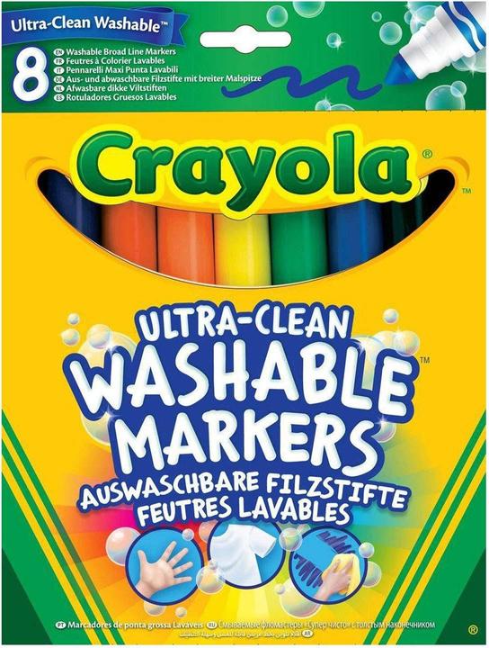 Crayola Ultra Clean Filzstifte mit Kegelspitze (Multi, 8 x)