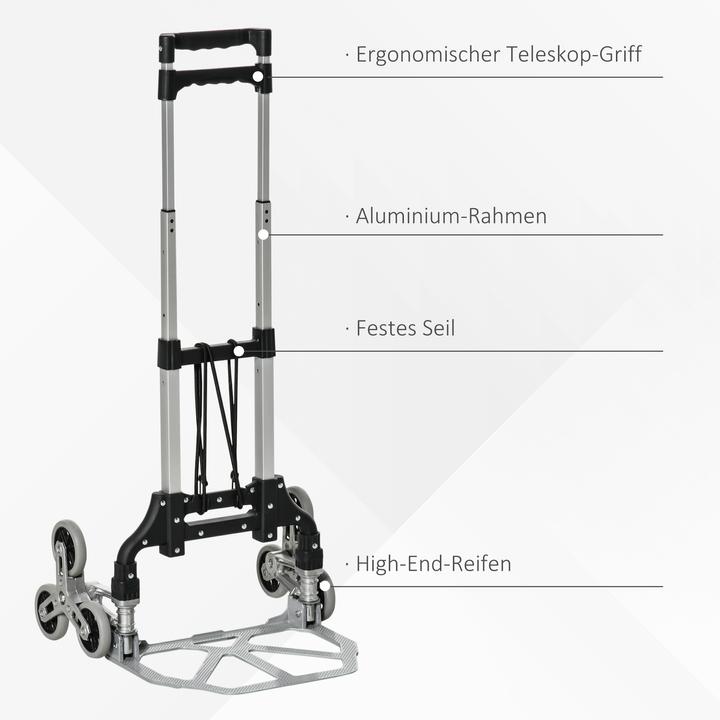 Produktbild Durhand Sackkarre mit 6-Rollen für Treppen (70 kg)
