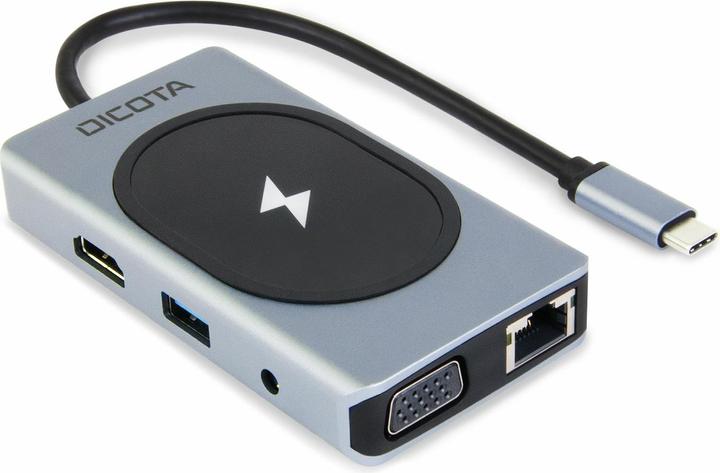 Dicota Hub di ricarica USB-C 10-in-1 4K PD 100W argento (USB-C, 7 Porti)