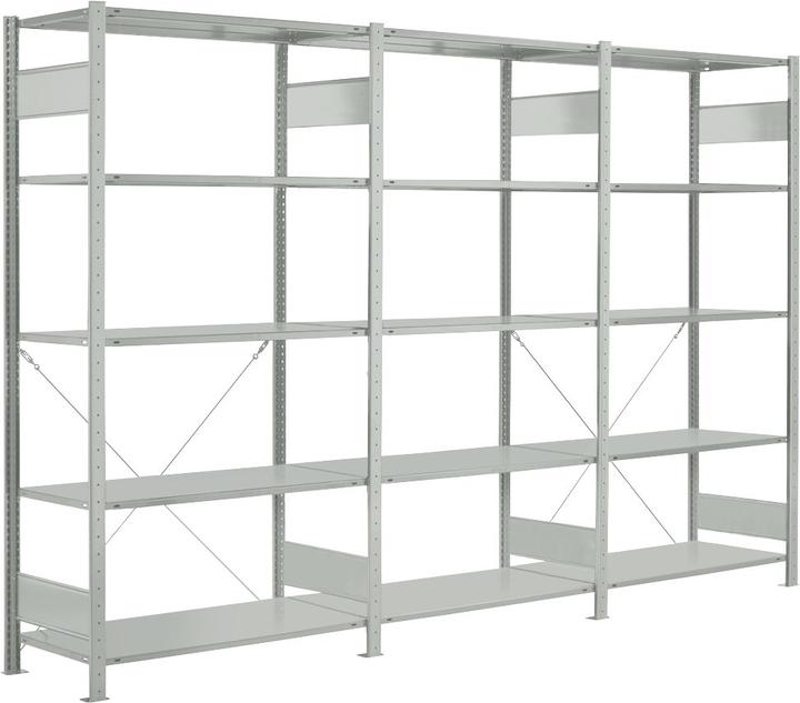 Produktbild Schulte Lagertechnik Stecksystem Grundregal MULTIplus150 mit Kreuzstrebe