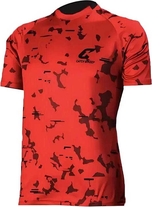 Actual product image Catch & Keep Trikot Red Camou Torwarttrikot Gr. 164 Kurzarm Fussball Shirt (164)