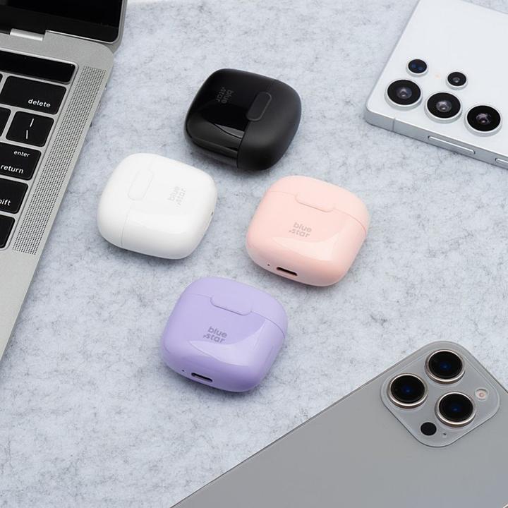 Produktbild BlueStar Wireless headphones Blue Star Wireless earphones bluetooth TWS F17 Purple (5 h, Kabelgebunden)