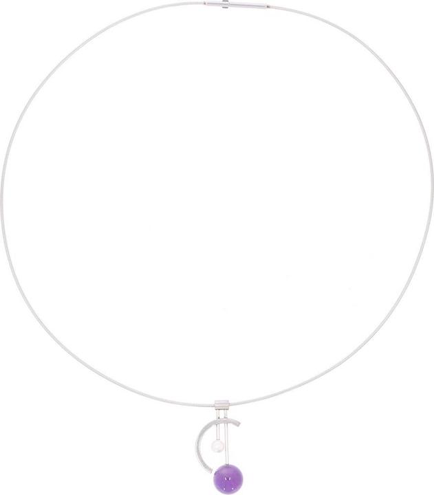 Xen Atelier Collier mit Amethyst und Süsswasserzuchtperle 45 cm (Edelstahl, 45 cm)