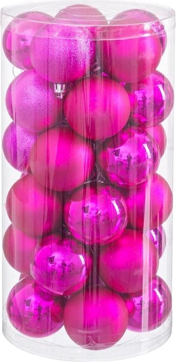 Image du produit TOP Boules de Noël roses en plastique Ø 6 cm (30 pièces) (30 -pièce)