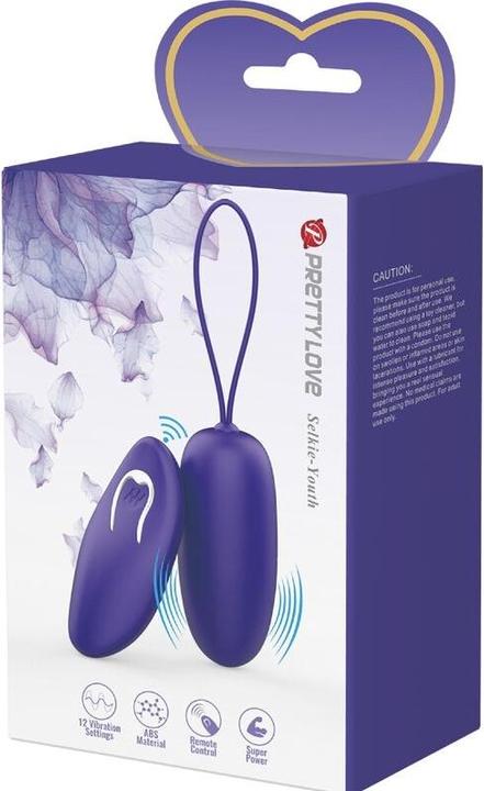 Actual product image Pretty Love Selkie Youth Mini Vibrating Egg Violet Remote Control