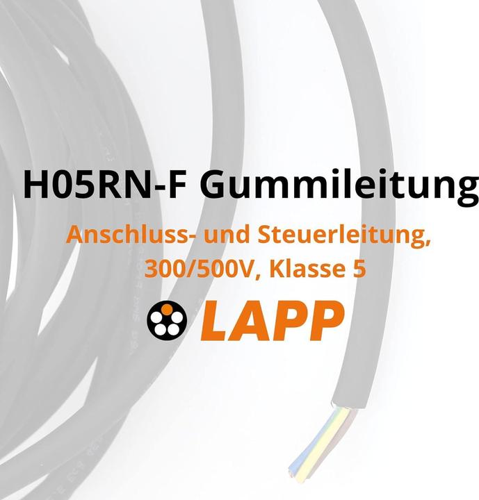 Produktbild Lapp 10 Meter 1600252 H05RN-F 3x0,75 mm² Gummileitung flexibel I UV-resistent I robust I dünnes Gumm (10 m)